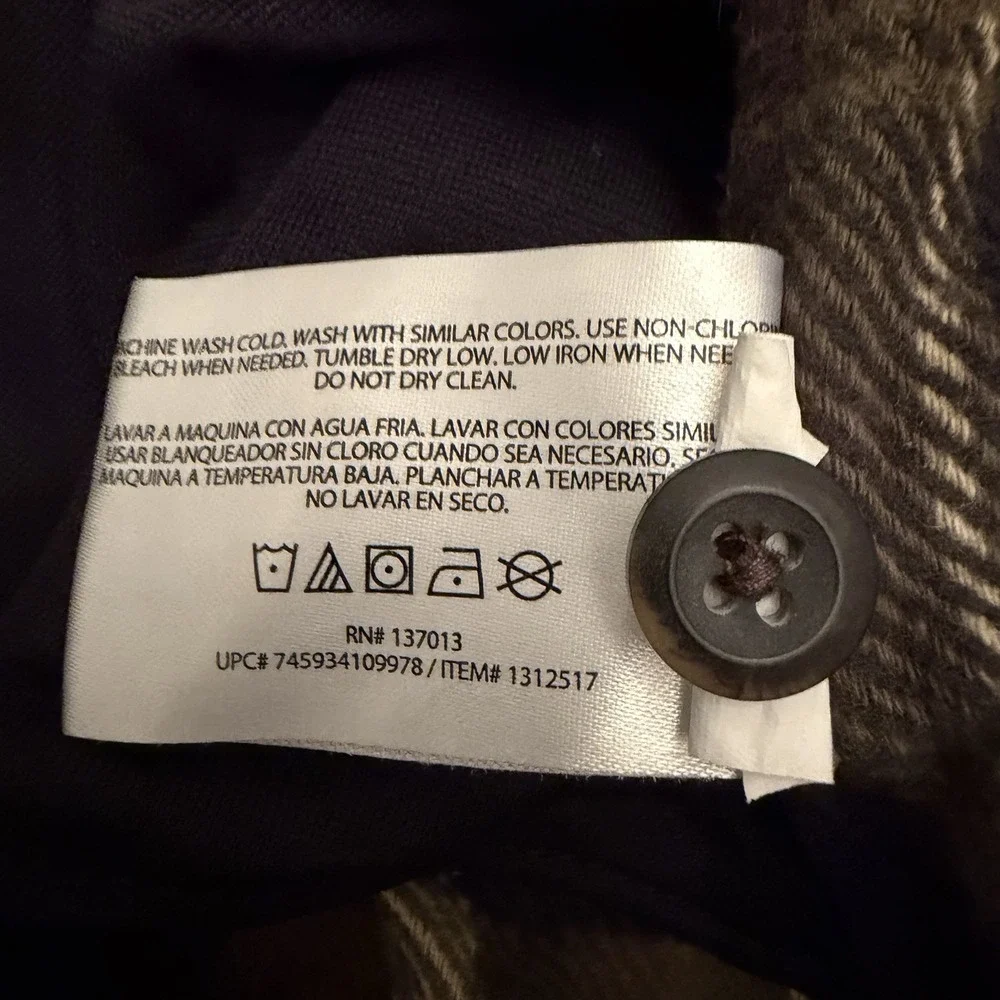 ORVIS Men's Heavy Weight Flannel Brown Plaid Pockets Outdoors Workwear XXL